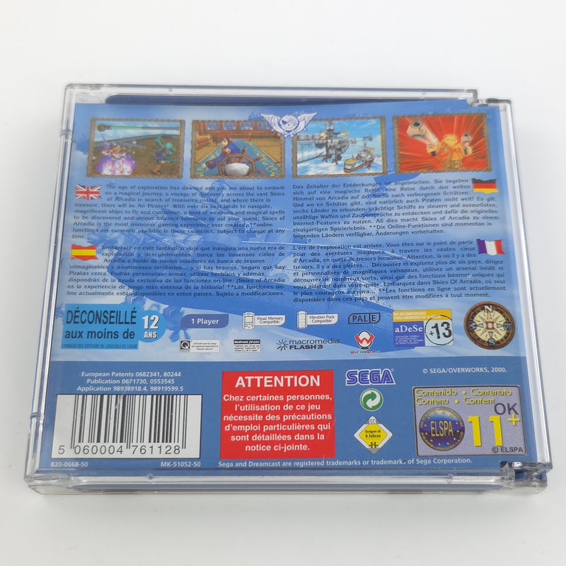 Sega Dreamcast Spiel : Skies of Arcadia - CD Anleitung OVP / PAL DC Game