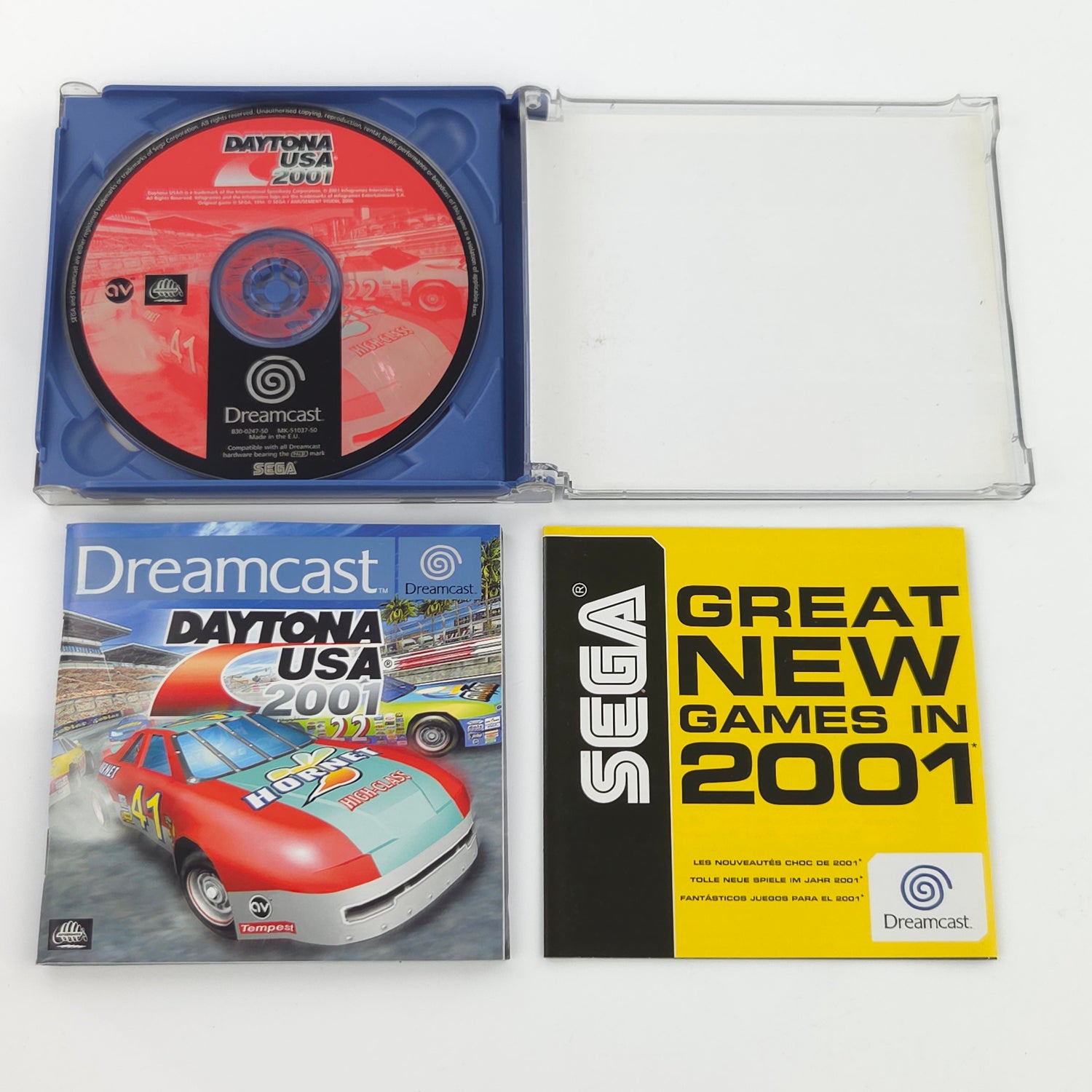 Sega Dreamcast Spiel : Daytona USA 2001 - CD Anleitung OVP / PAL DC Game