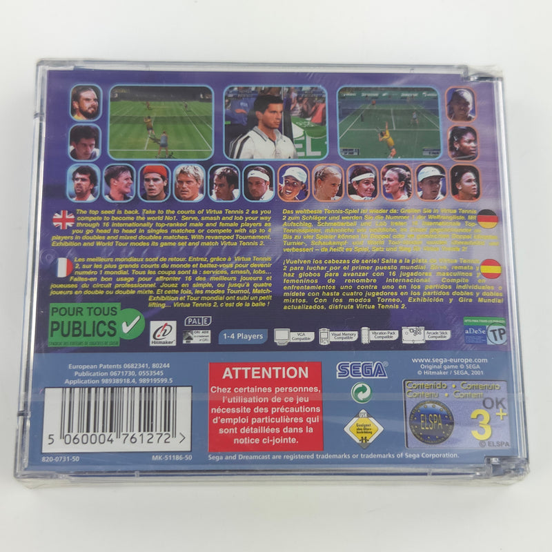 Sega Dreamcast Spiel : Virtua Tennis 2 - DC OVP NEU NEW SEALED PAL