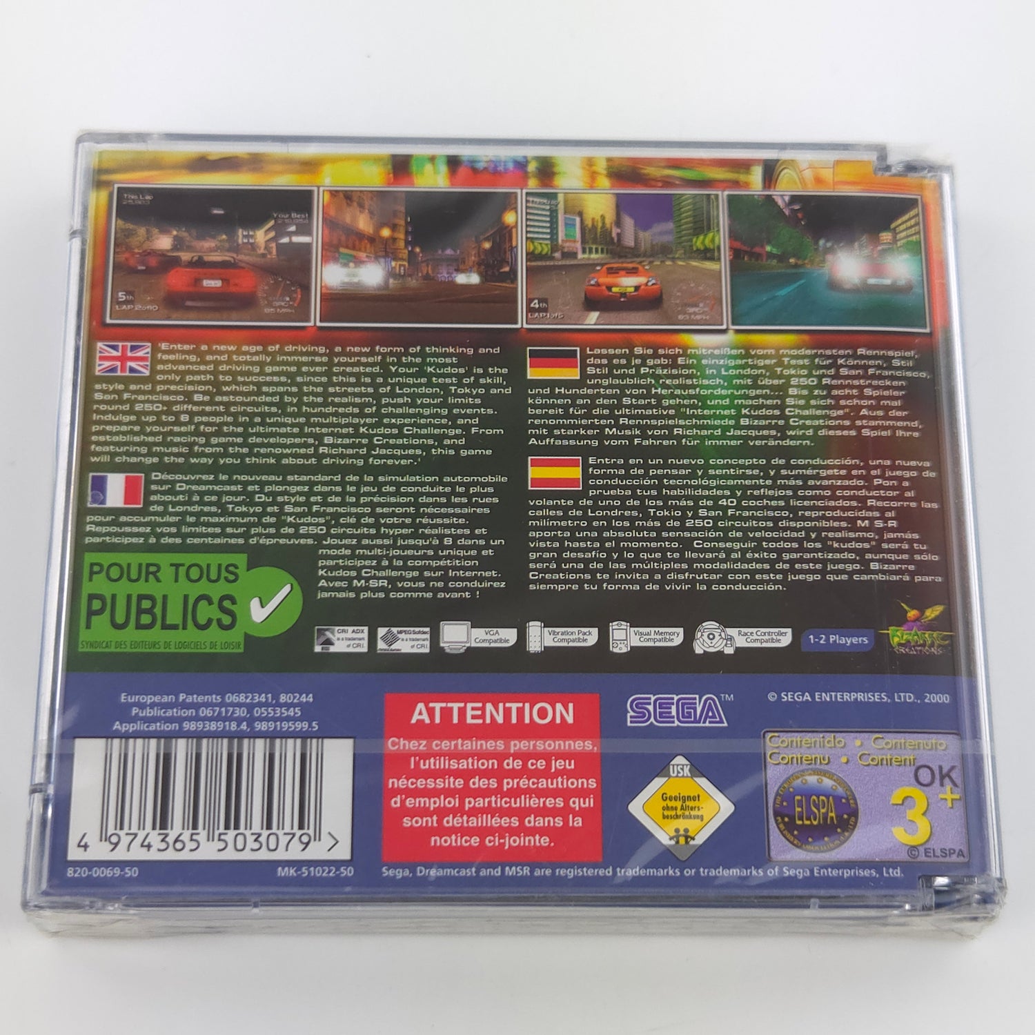 Sega Dreamcast Spiel : MSR Metropolis Street Racer - OVP NEU SEALED DC PAL