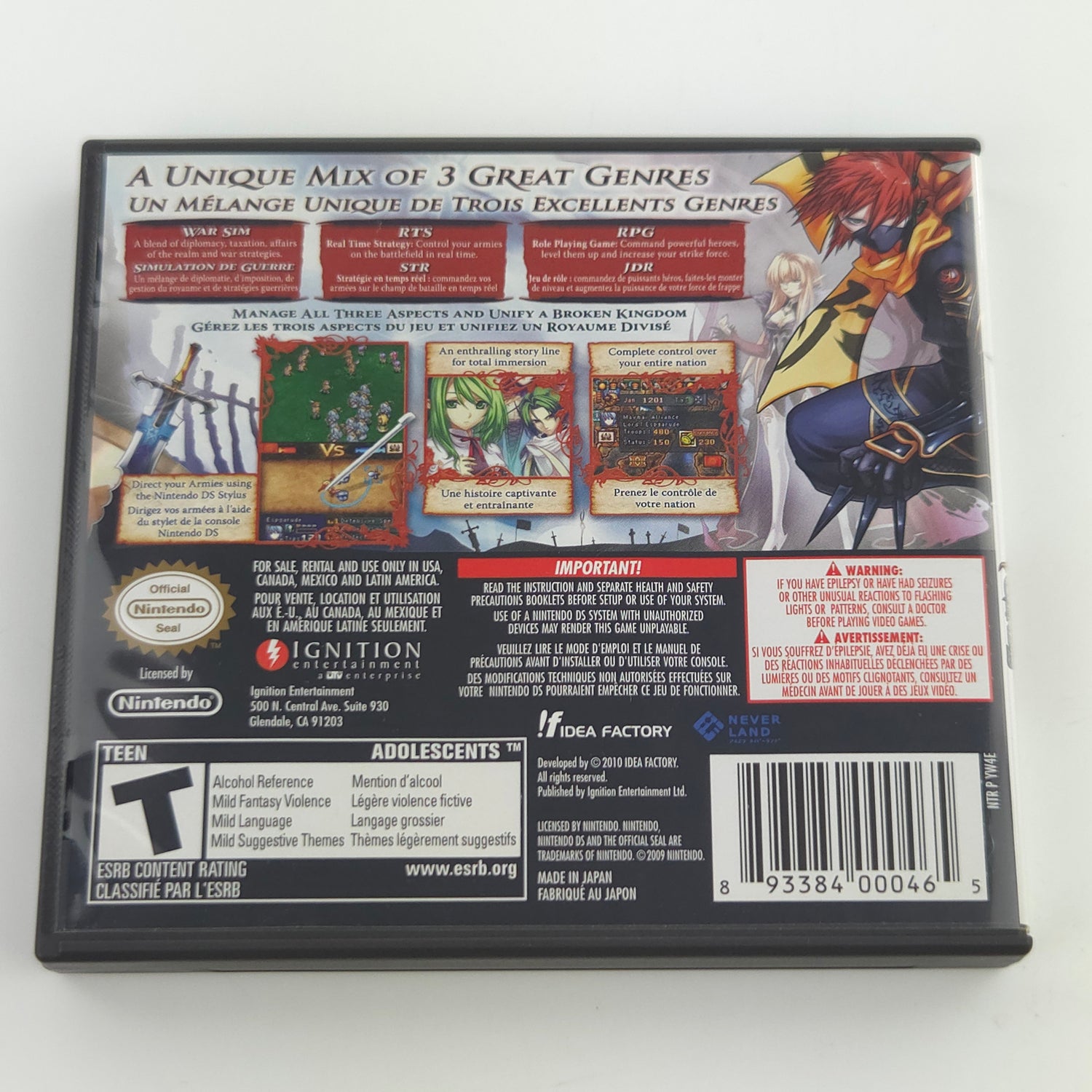 Nintendo DS Spiel : Spectral Force Genesis - 2DS 3DS NTSC-U/C USA Vers.