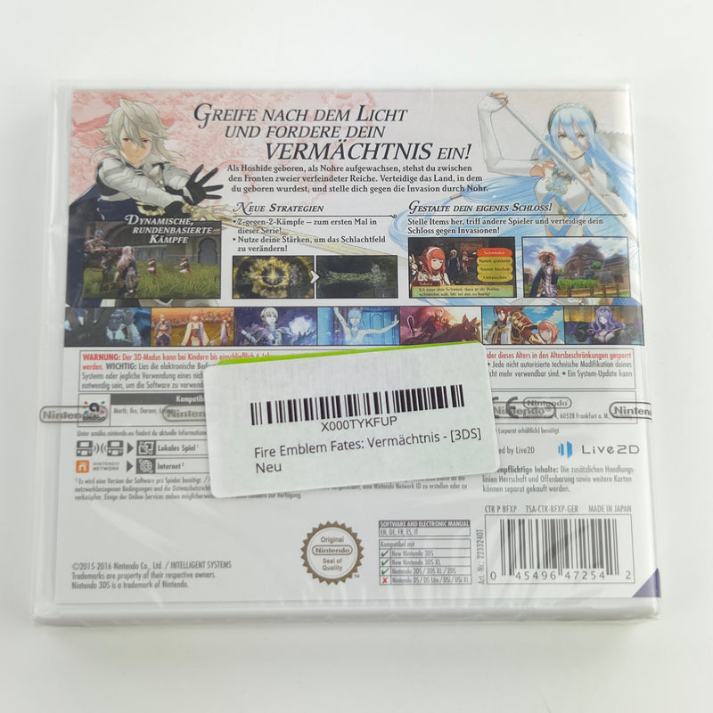 Nintendo 3DS Spiel : Fire Emblem Fates Vermächtnis - NEU NEW SEALED OVP