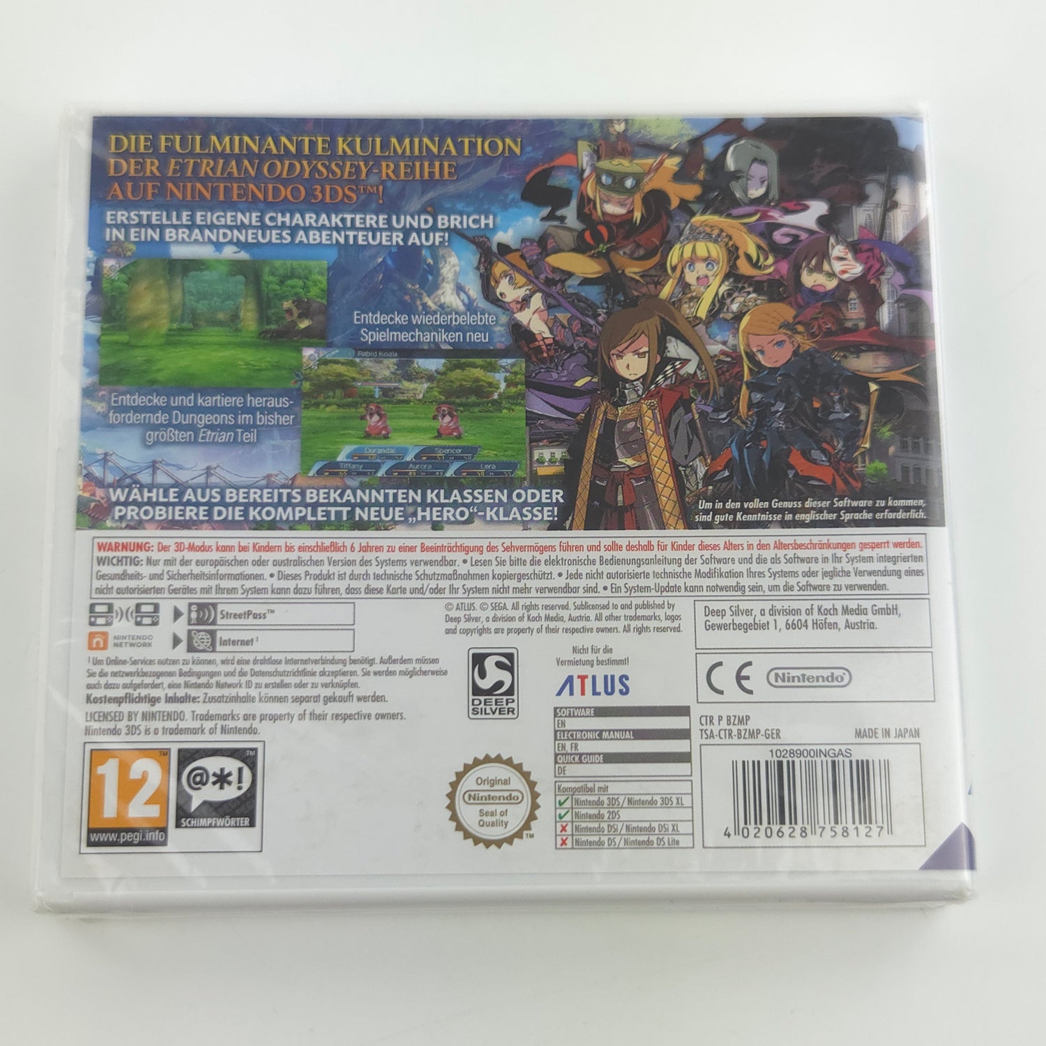 Nintendo 3DS Spiel : Etrian Odyssey Nexus - NEU NEW SEALED / 2DS kompatibel