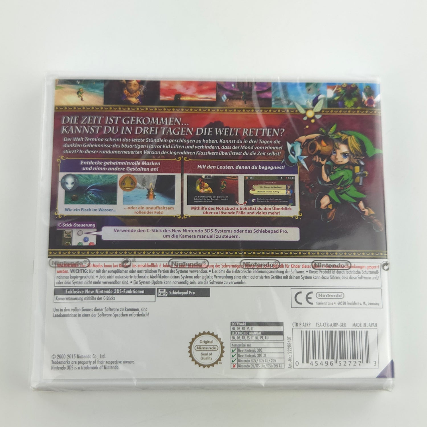Nintendo 3DS Spiel : The Legend of Zelda Majoras Mask 3D - NEU NEW SEALED OVP