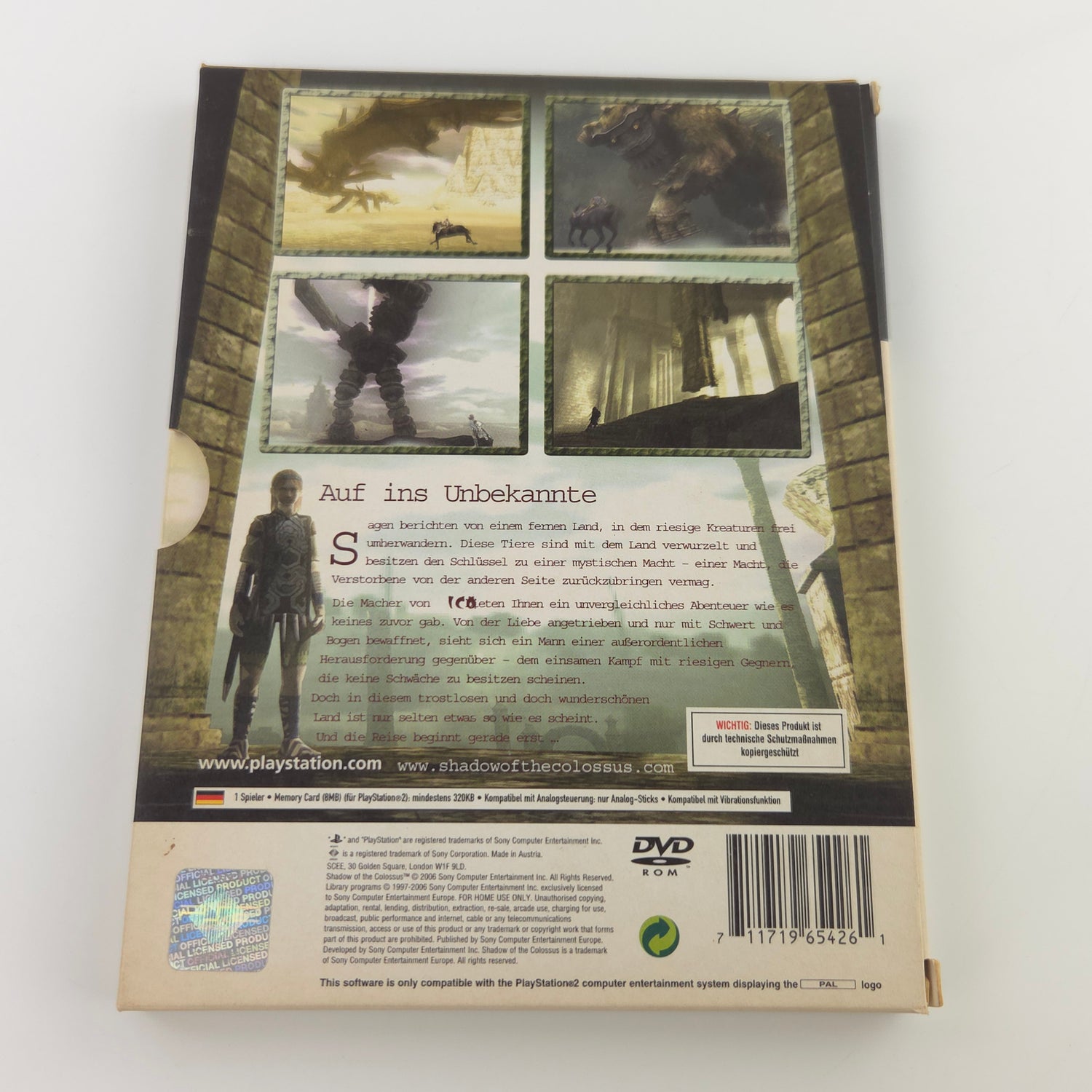 Playstation 2 Spiel : Shadow of the Colossus - PS2 CD Disk OVP Pappschuber