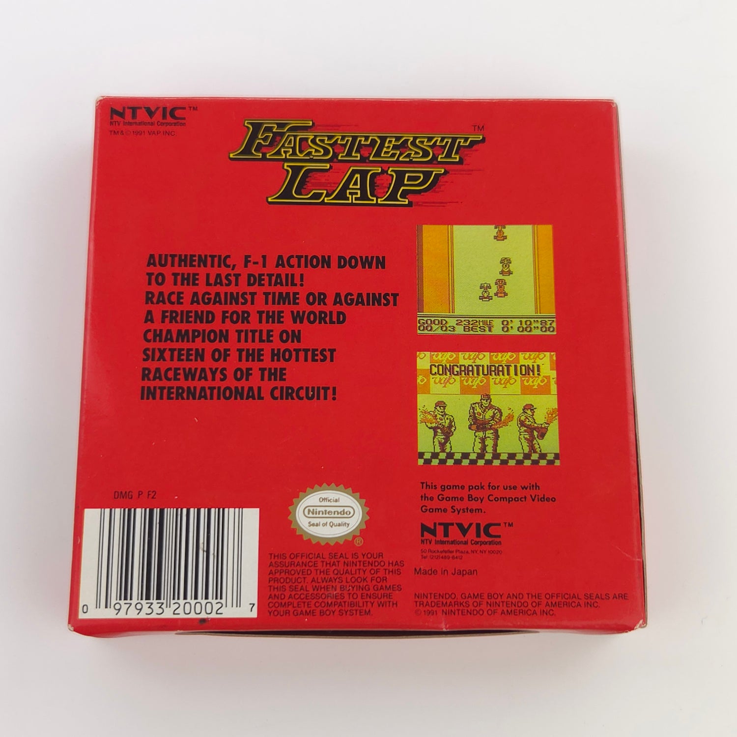 Nintendo Game Boy Spiel : Fastest Lap - Gameboy NTSC-U/C OVP Modul Manual