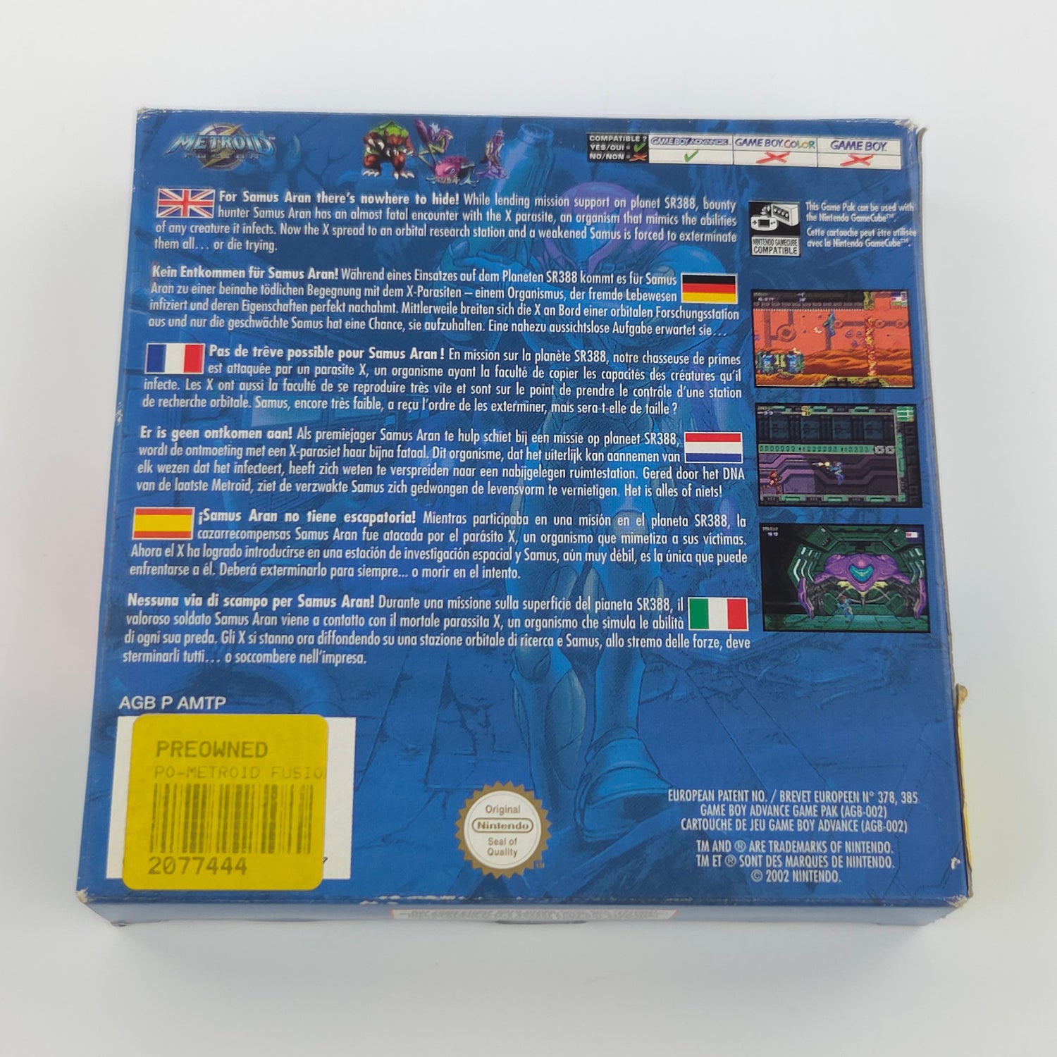 Nintendo Game Boy Advance Spiel : Metroid Fusion - GBA OVP PAL