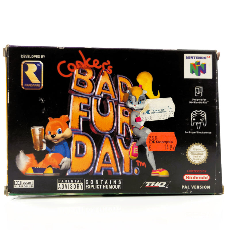 Nintendo 64 Spiel : Conkers Bad fur day - N64 PAL Game / Modul Anleitung OVP