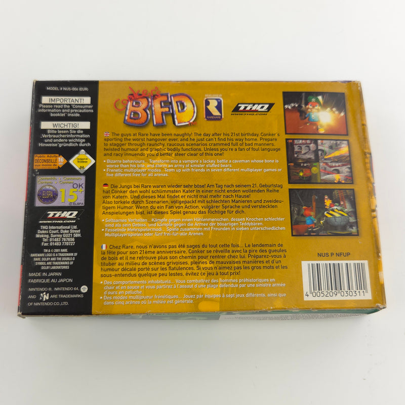 Nintendo 64 Spiel : Conkers Bad fur day - N64 PAL Game / Modul Anleitung OVP