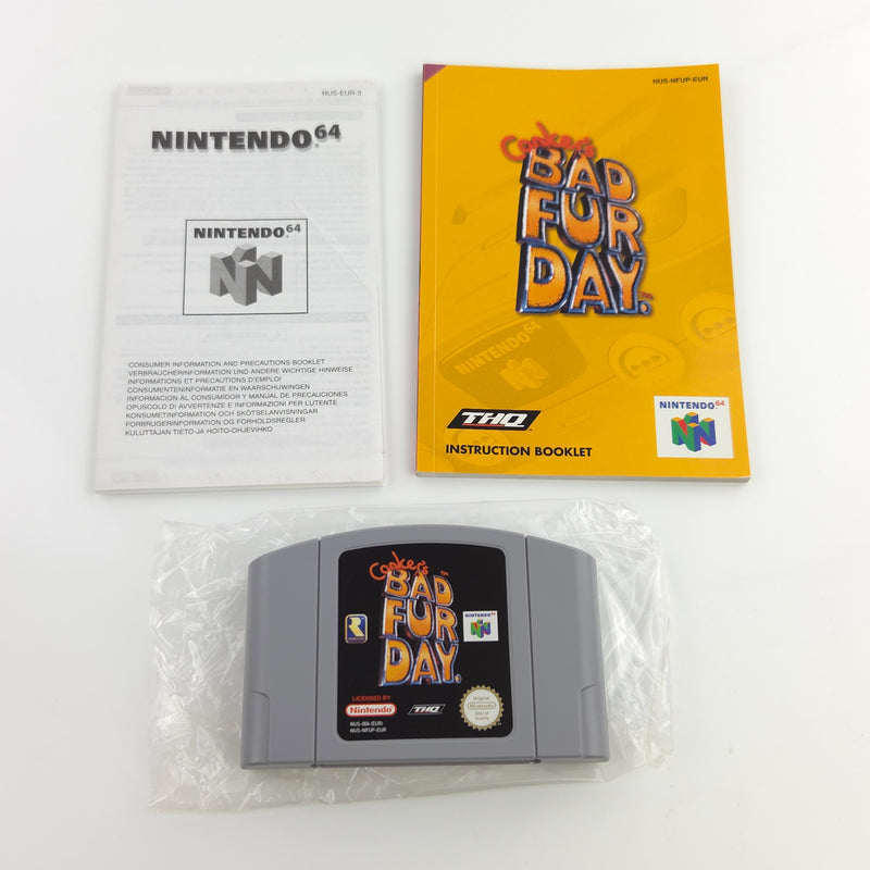 Nintendo 64 Spiel : Conkers Bad fur day - N64 PAL Game / Modul Anleitung OVP