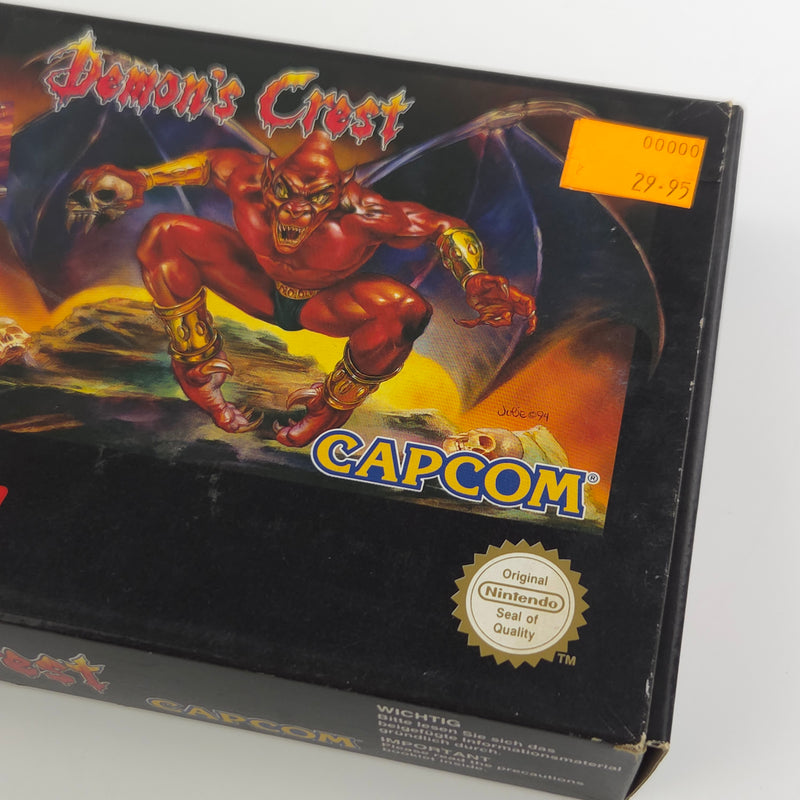 Super Nintendo Spiel : Demons Crest - SNES Modul Anleitung OVP PAL EUR