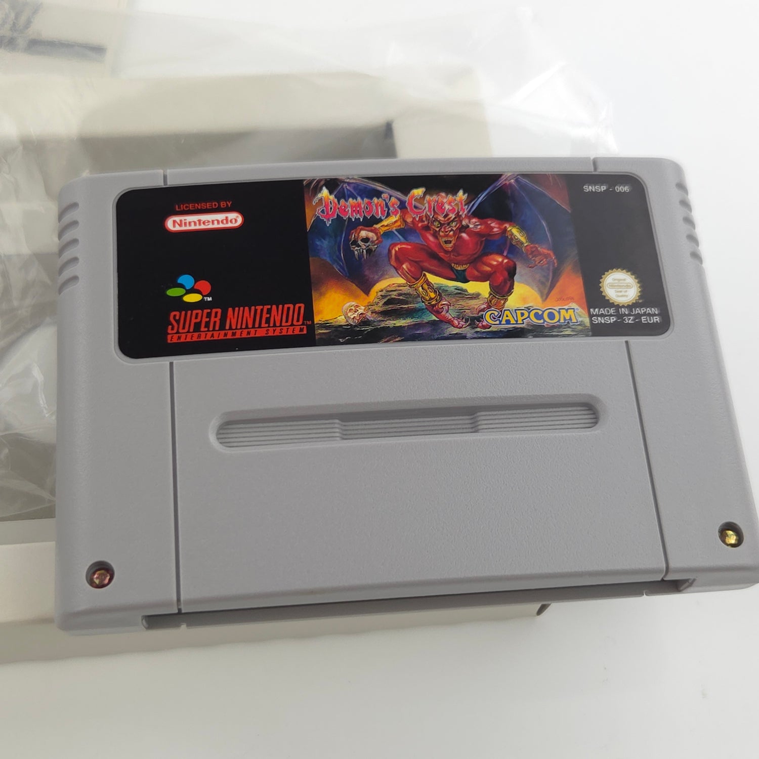 Super Nintendo Spiel : Demons Crest - SNES Modul Anleitung OVP PAL EUR