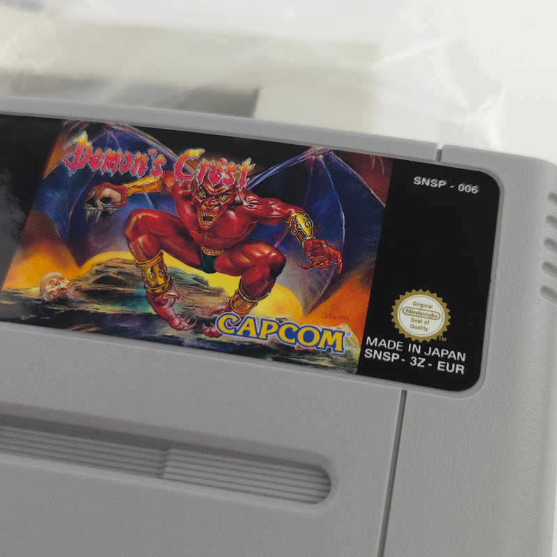Super Nintendo Spiel : Demons Crest - SNES Modul Anleitung OVP PAL EUR