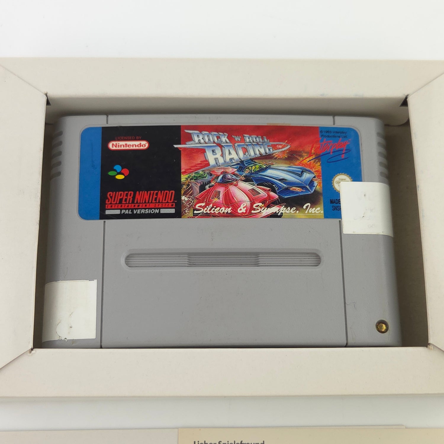 Super Nintendo Spiel : Rock n Roll Racing - SNES Modul Anleitung OVP PAL NOE