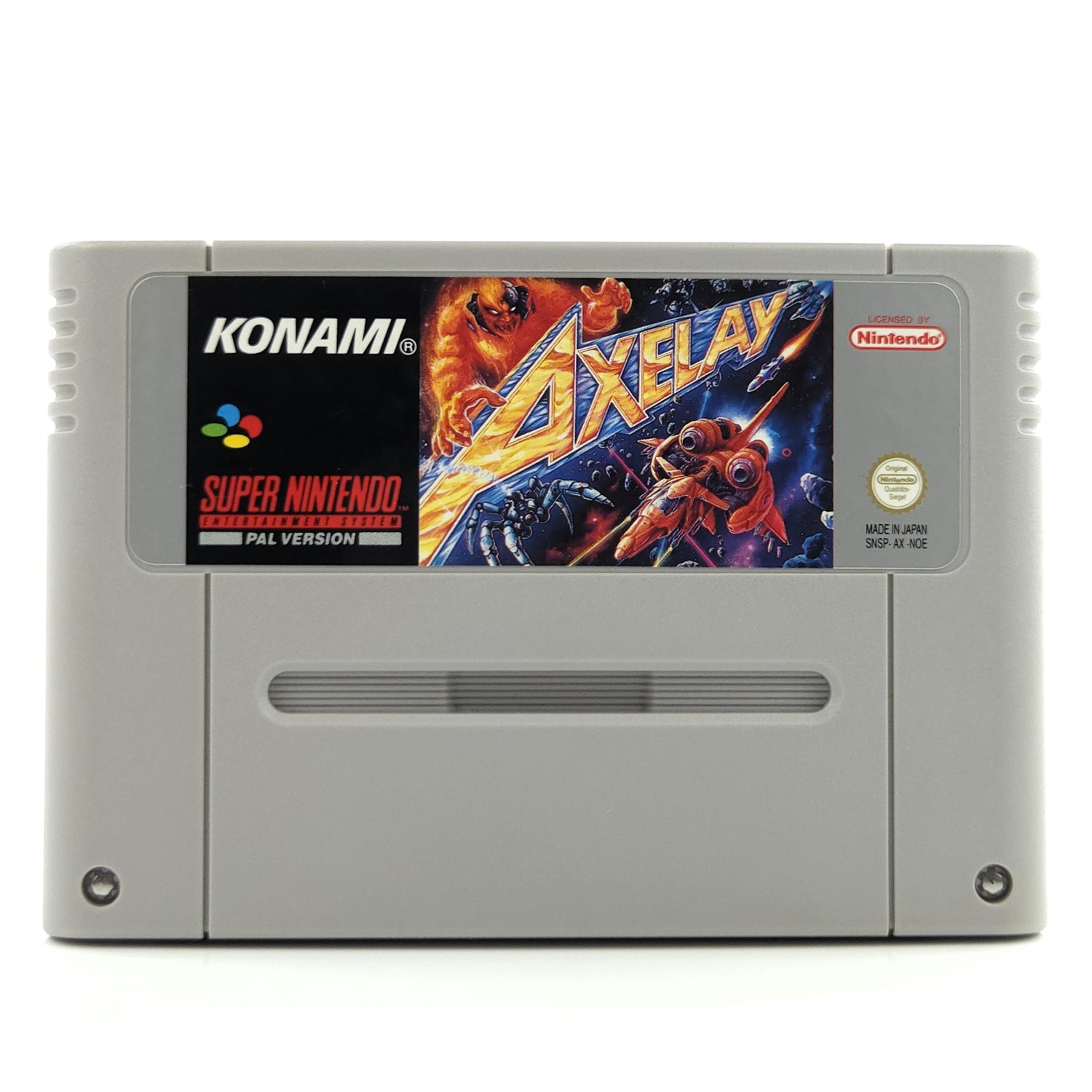 Super Nintendo Spiel : Axelay - Modul Cartridge SNES PAL NOE