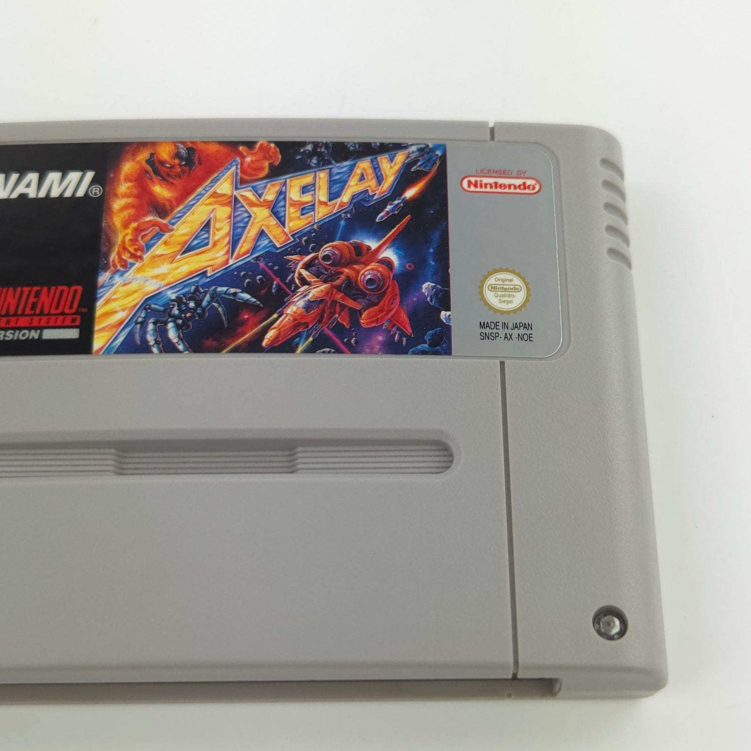 Super Nintendo Spiel : Axelay - Modul Cartridge SNES PAL NOE