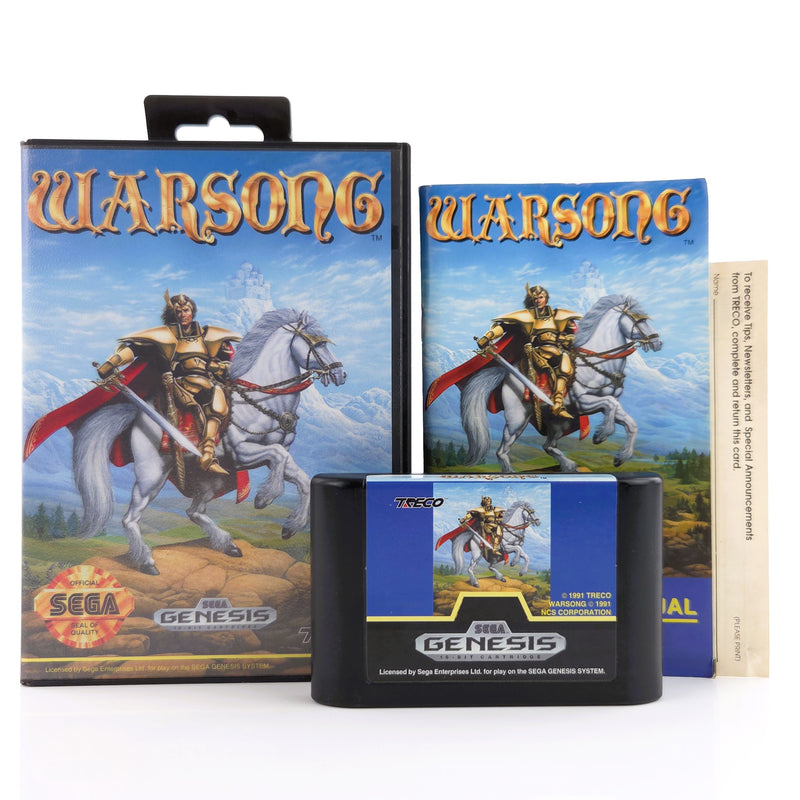 Sega Genesis Spiel : Warsong - MD NTSC-U/C USA Version OVP Cartridge Manual