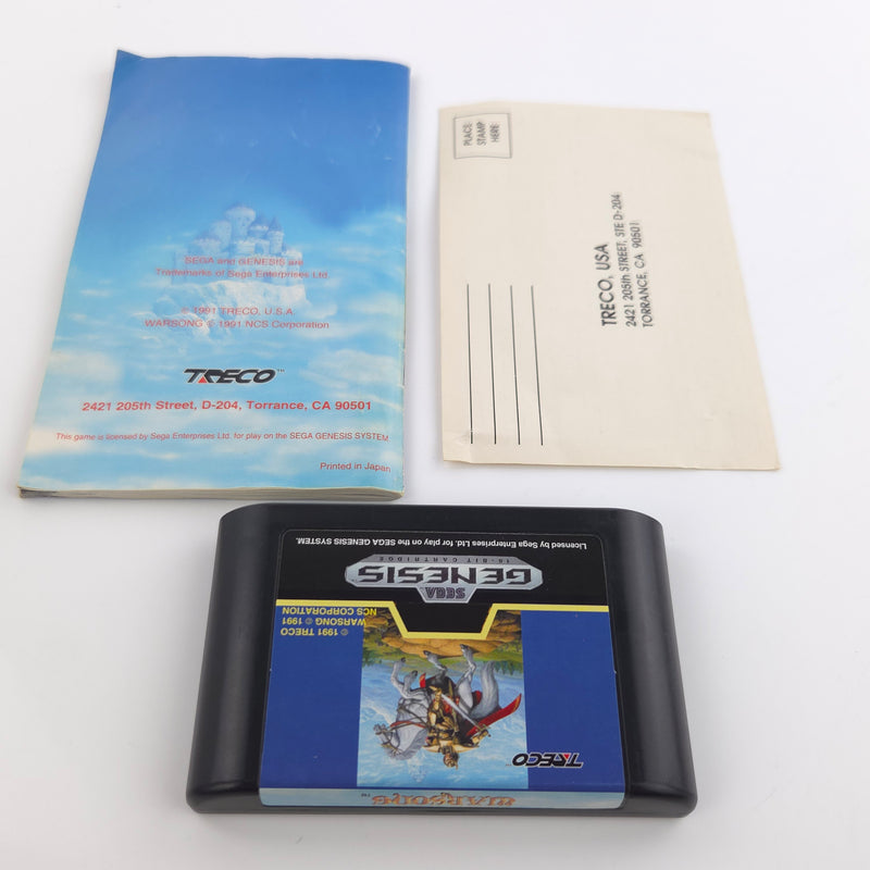 Sega Genesis Spiel : Warsong - MD NTSC-U/C USA Version OVP Cartridge Manual