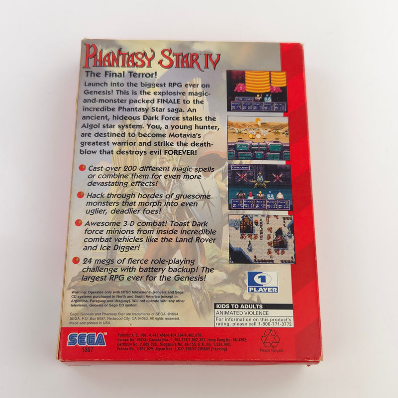 Sega Genesis Spiel : Phantasy Star IV - MD NTSC-U/C USA Version OVP Box