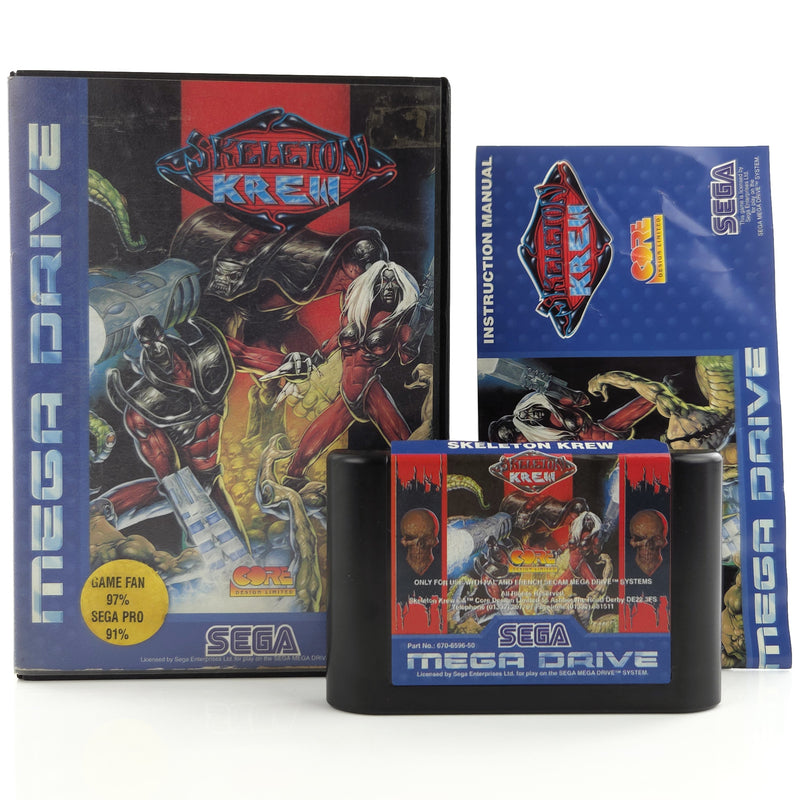 Sega Mega Drive Spiel : Skelleton Krew - MD PAL Modul Anleitung OVP