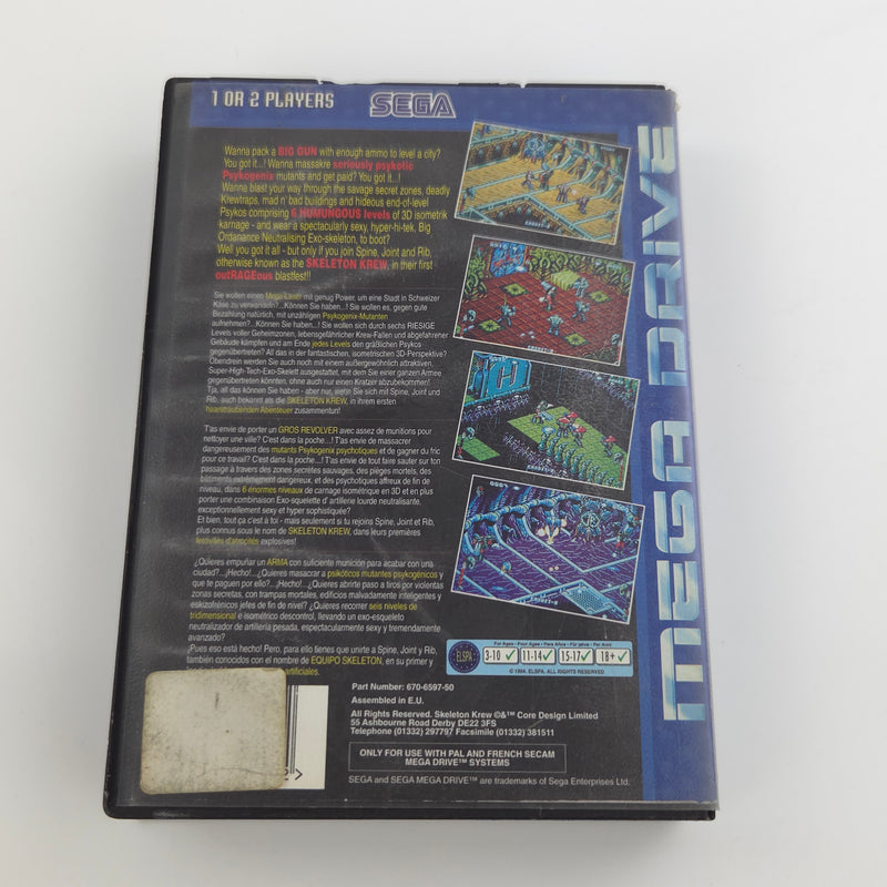 Sega Mega Drive Spiel : Skelleton Krew - MD PAL Modul Anleitung OVP