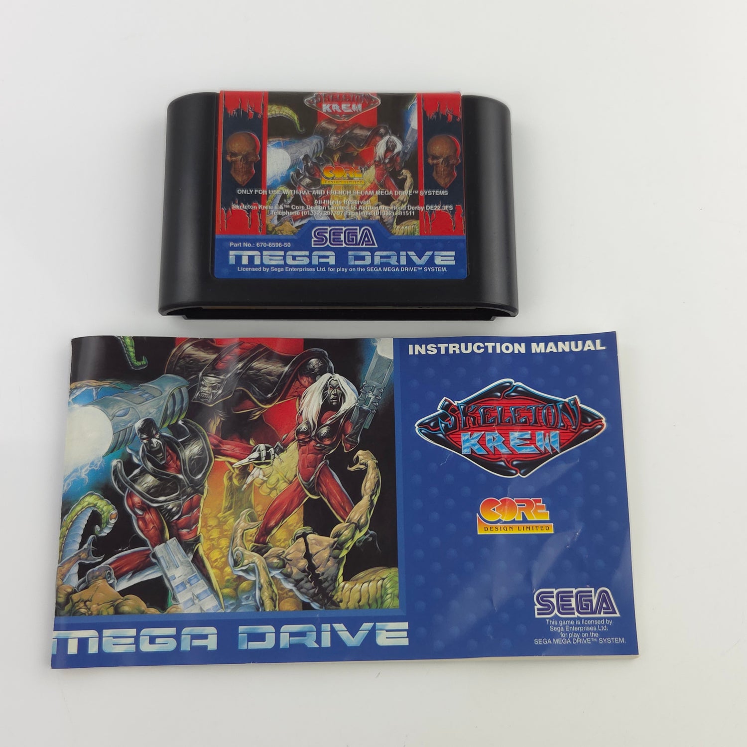Sega Mega Drive Spiel : Skelleton Krew - MD PAL Modul Anleitung OVP