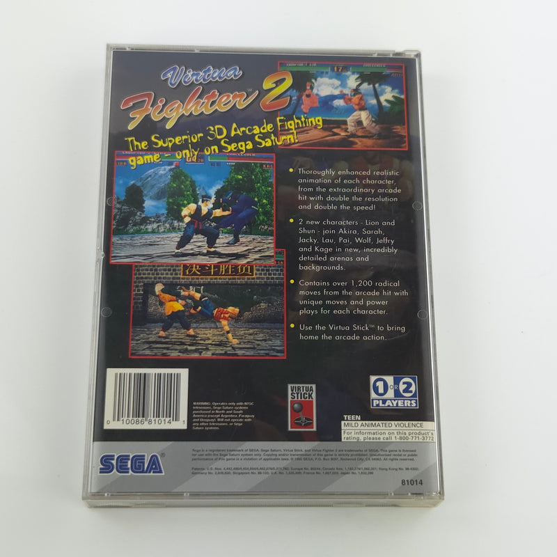 Sega Saturn Spiel : Virtua Fighter 2 - NTSC-U/C USA Game OVP CD Disk Manual Box