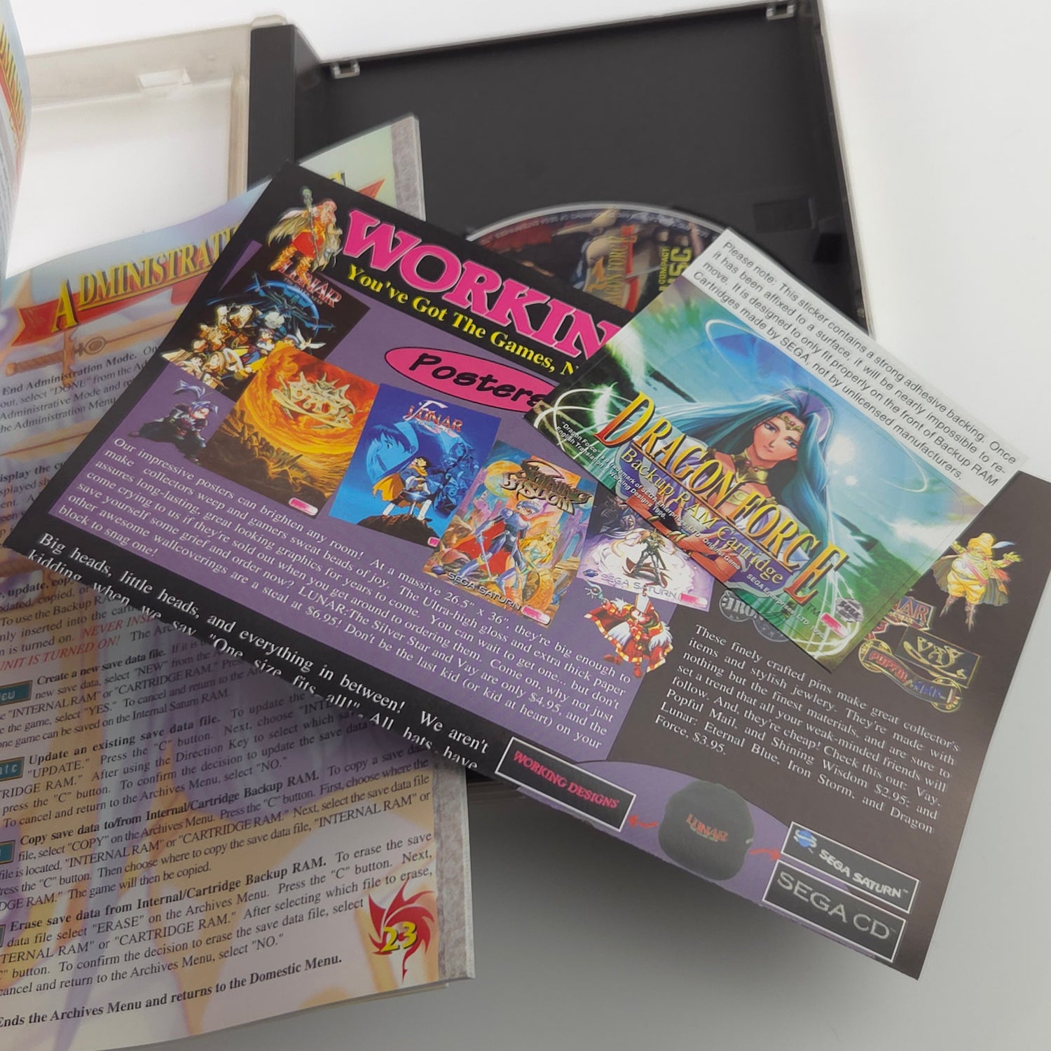Sega Saturn Spiel : Dragon Force - NTSC-U/C USA CD Anleitung OVP Working Designs