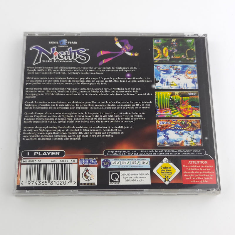 Sega Saturn Spiel : Nights into Dreams - PAL CD Disk Jewel Case Anleitung OVP