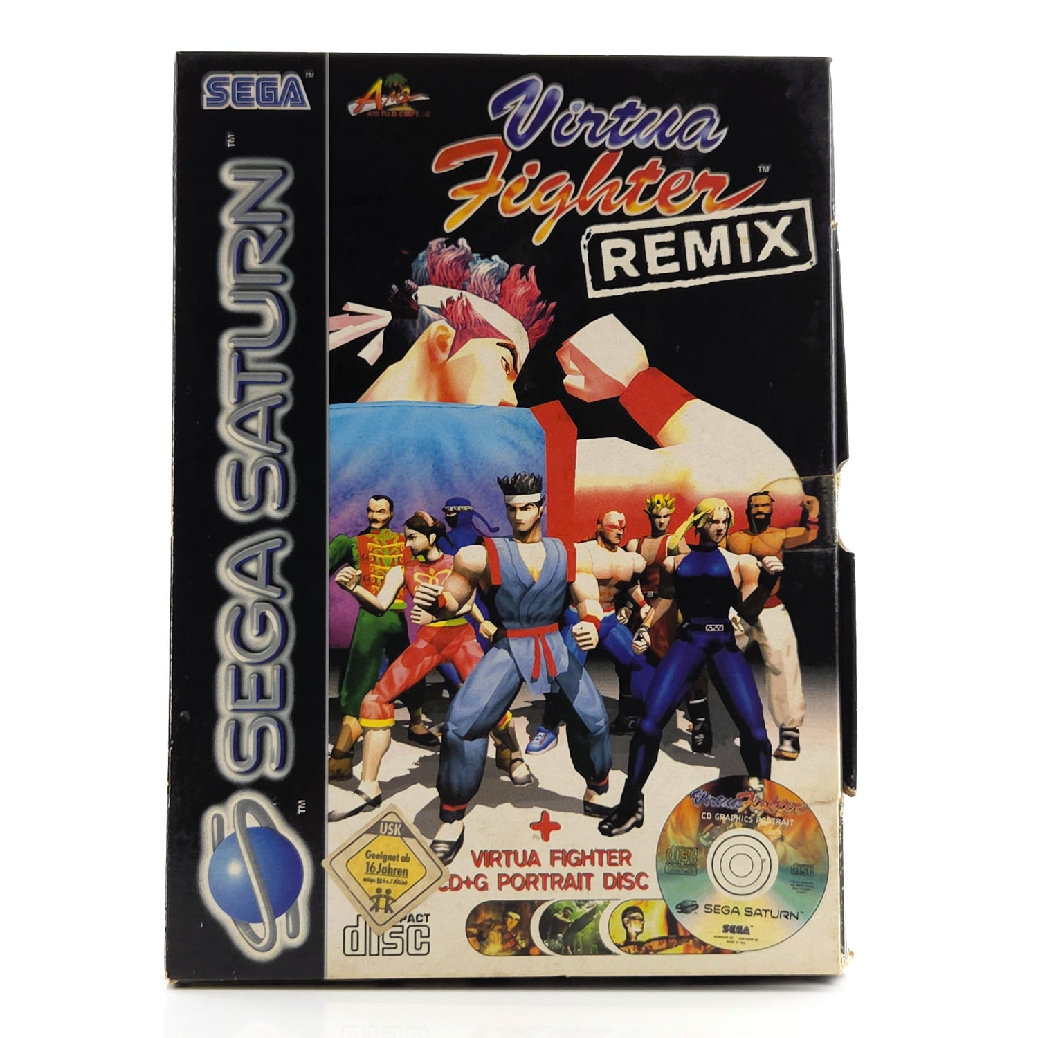 Sega Saturn Spiel : Virtua Fighter Remix + Soundtrack - PAL Disk  Anleitung OVP