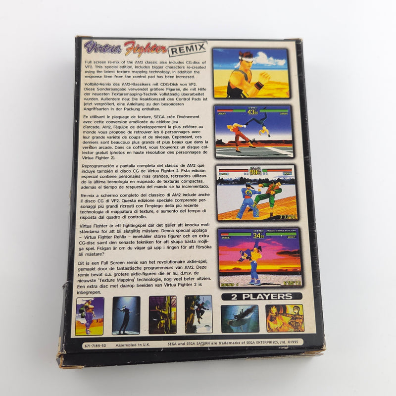 Sega Saturn Spiel : Virtua Fighter Remix + Soundtrack - PAL Disk  Anleitung OVP