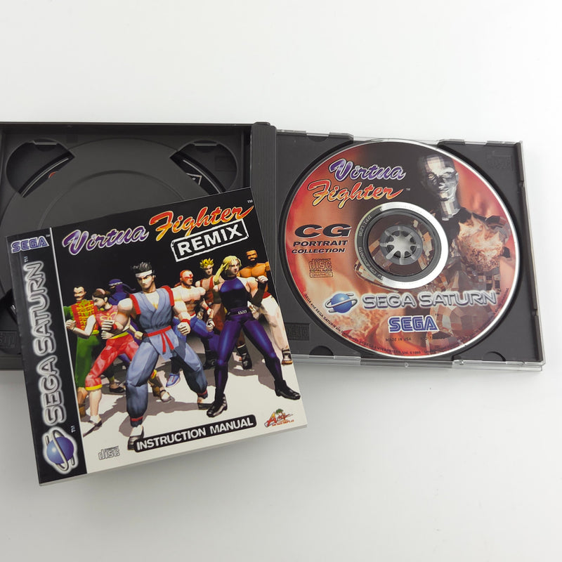 Sega Saturn Spiel : Virtua Fighter Remix + Soundtrack - PAL Disk  Anleitung OVP