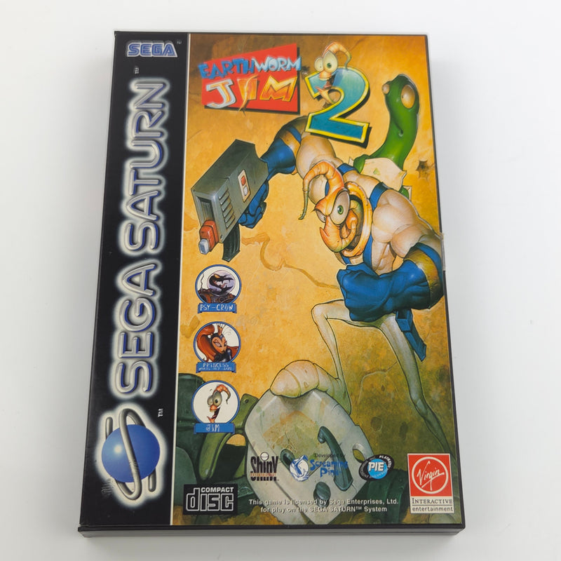 Sega Saturn Spiel : Earth Worm Jim 2 - PAL CD Disk  Anleitung OVP