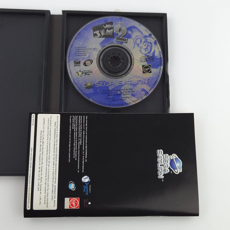 Sega Saturn Spiel : Earth Worm Jim 2 - PAL CD Disk  Anleitung OVP