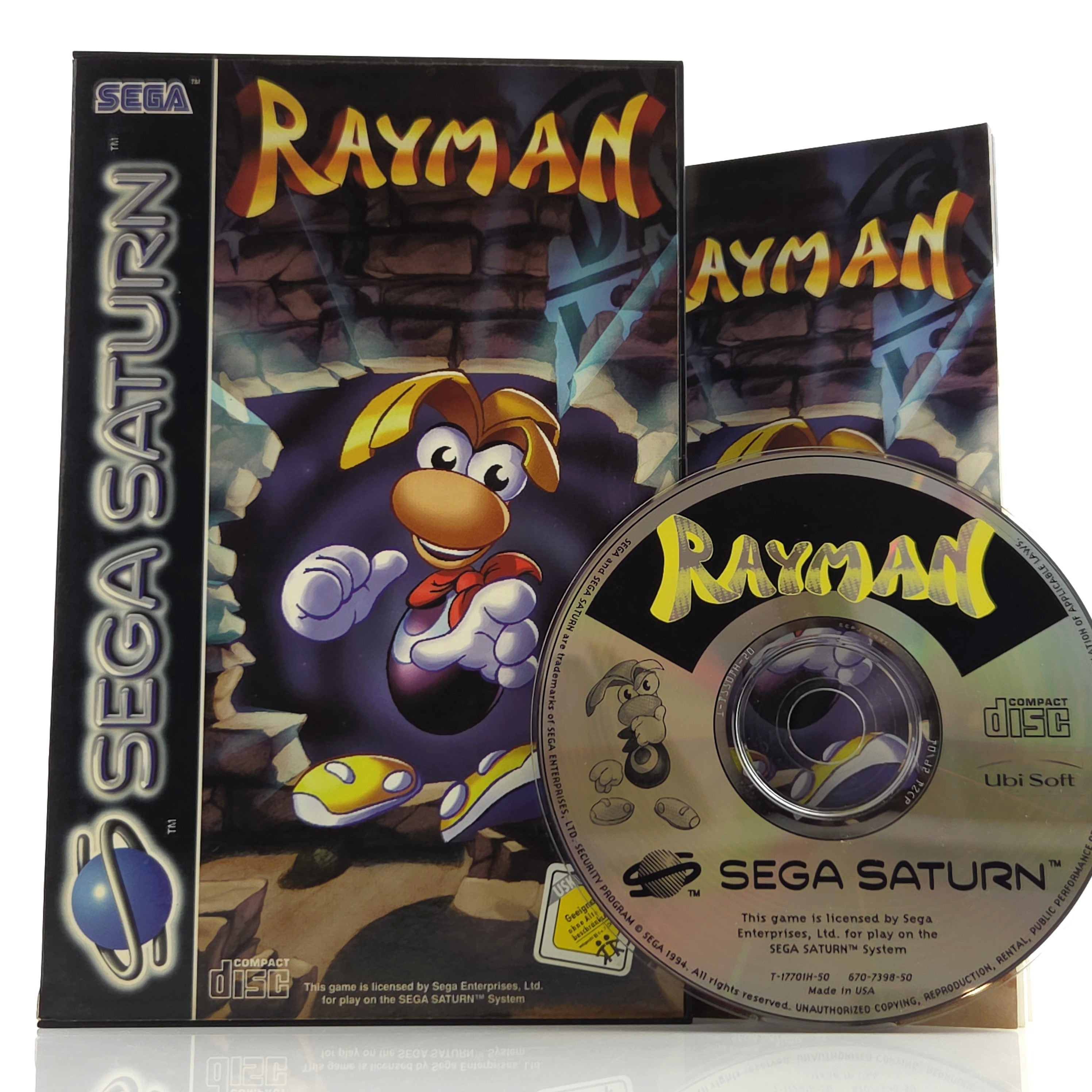 Sega Saturn Spiel : RAYMAN - PAL CD Disk  Anleitung OVP