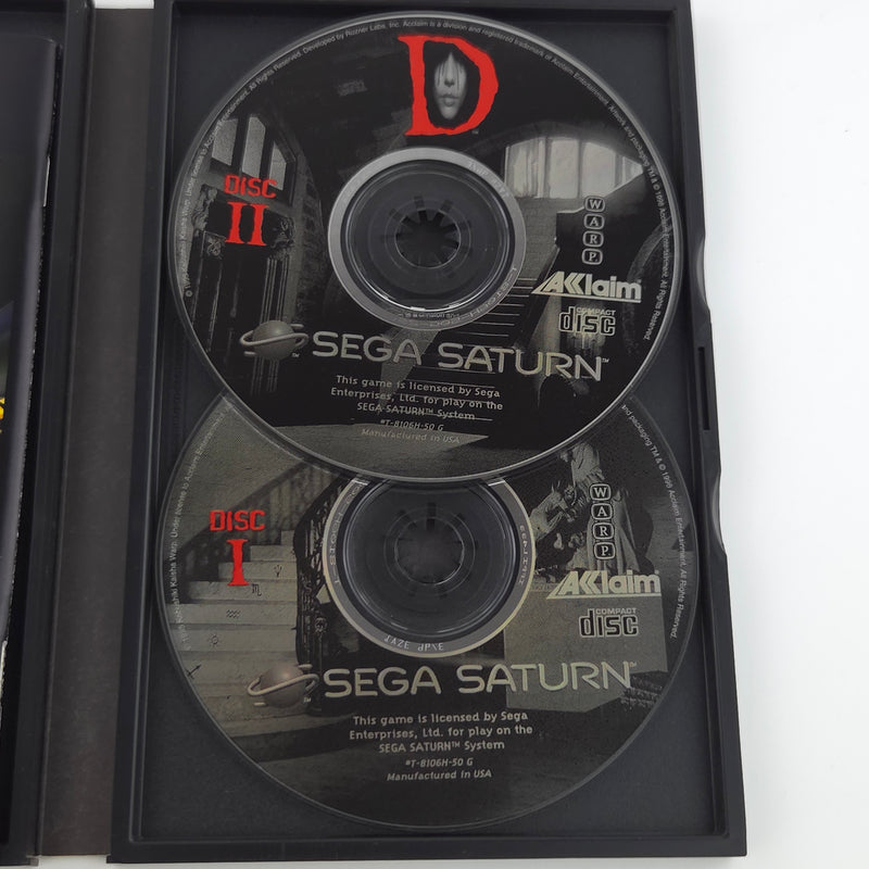 Sega Saturn Spiel : D von Acclaim Horror - PAL CD Disk  Anleitung OVP
