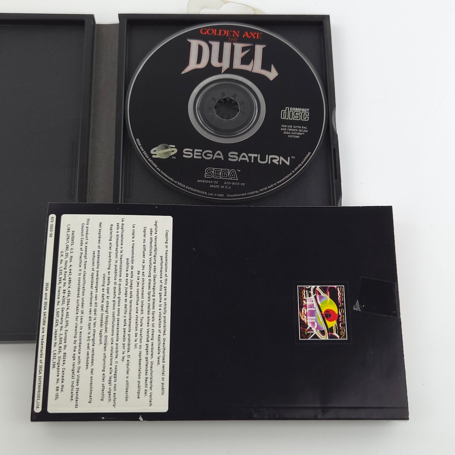 Sega Saturn Spiel : Golden Axe The Duel - PAL CD Disk  Anleitung OVP