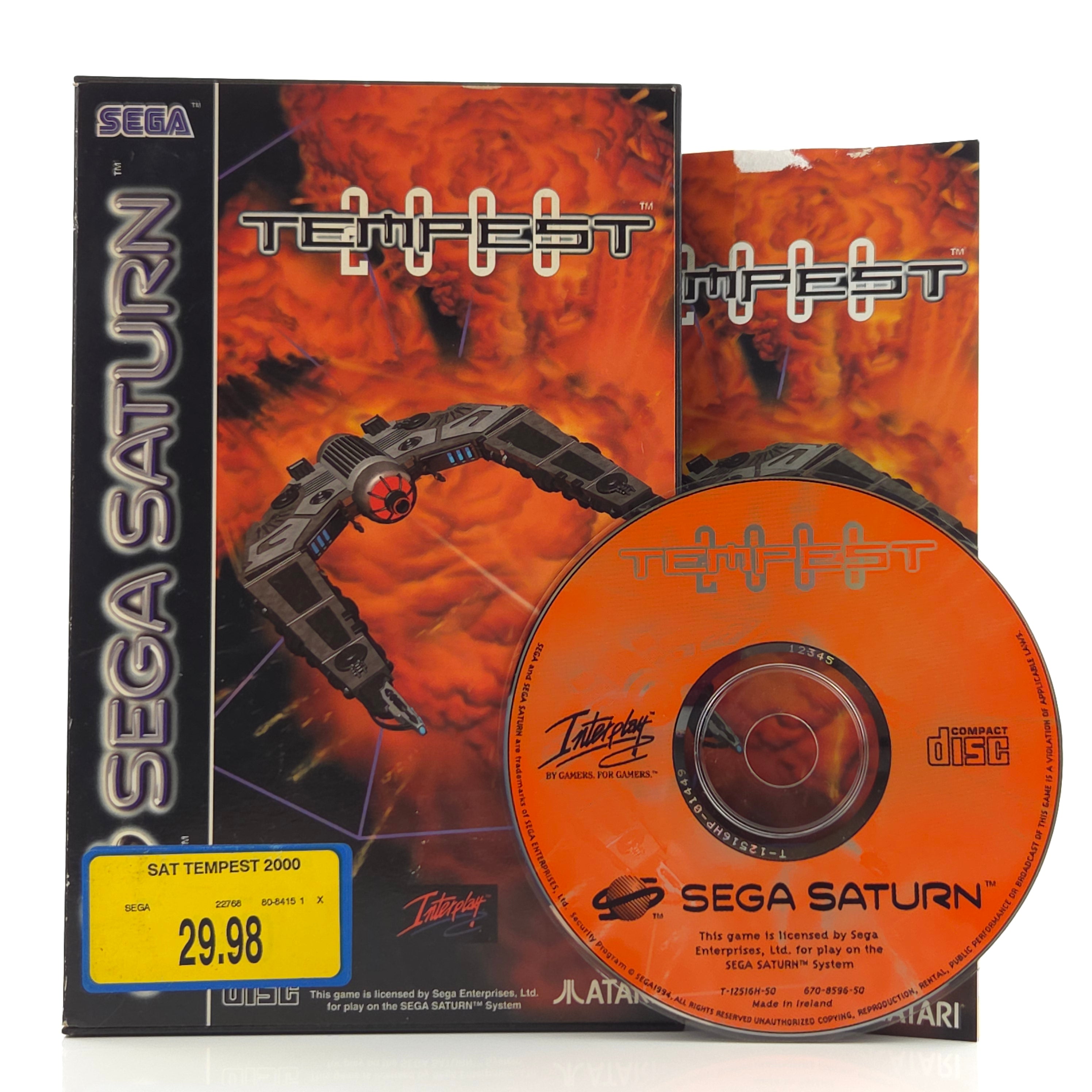 Sega Saturn Spiel : Tempest - PAL CD Disk  Anleitung OVP