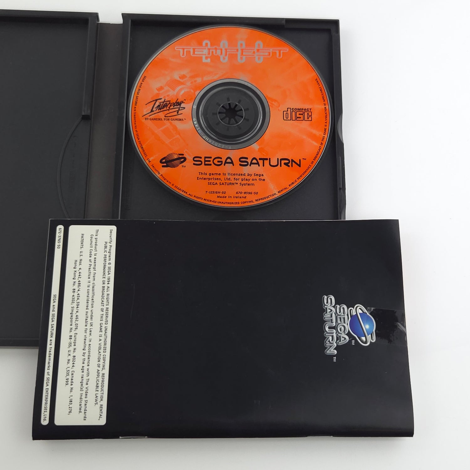 Sega Saturn Spiel : Tempest - PAL CD Disk  Anleitung OVP