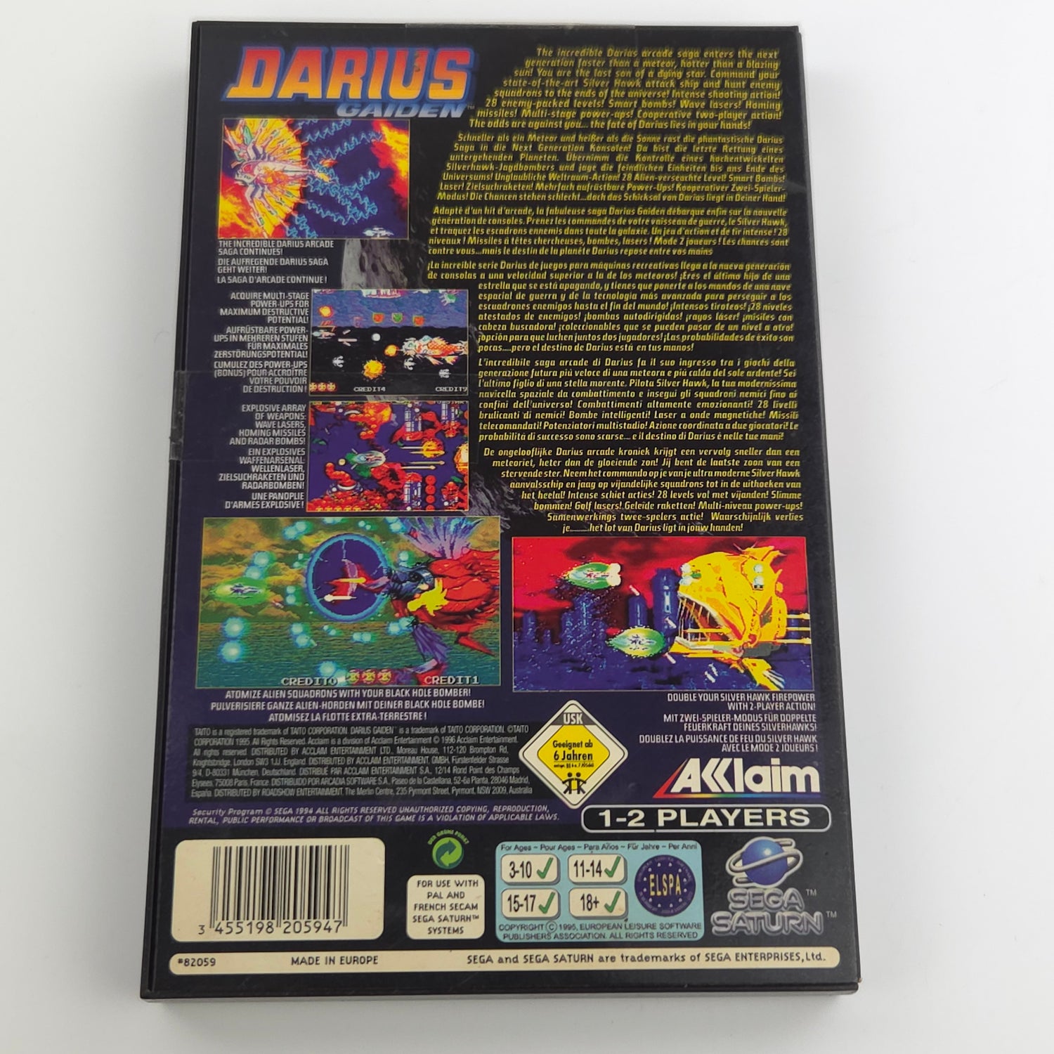 Sega Saturn Spiel : Darius Gaiden - CD Disk Anleitung OVP PAL Game
