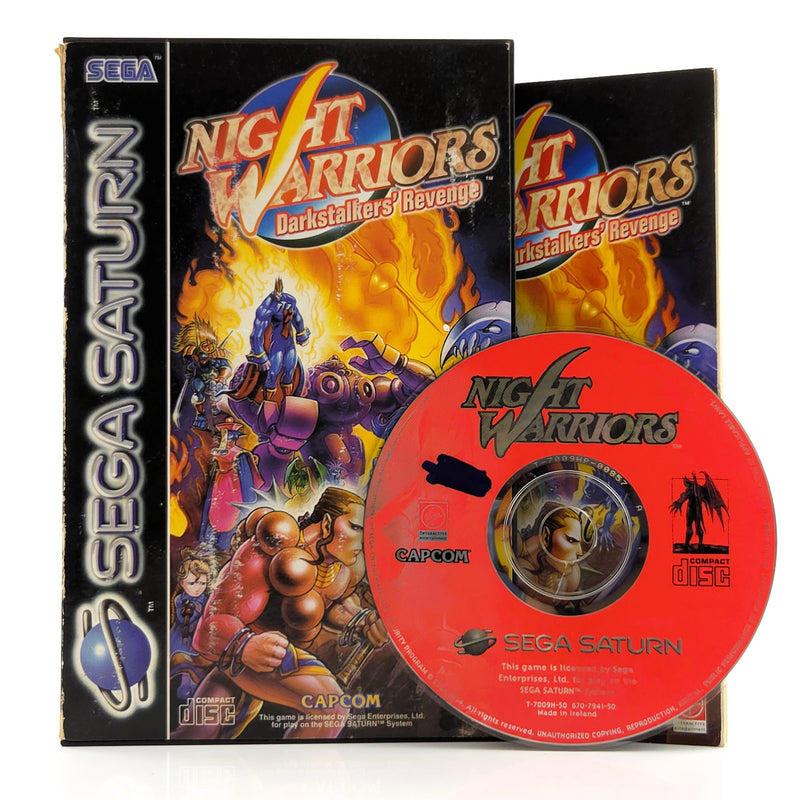 Sega Saturn Spiel : Night Warriors Darkstalkers Revenge - DEFEKT Riss in CD