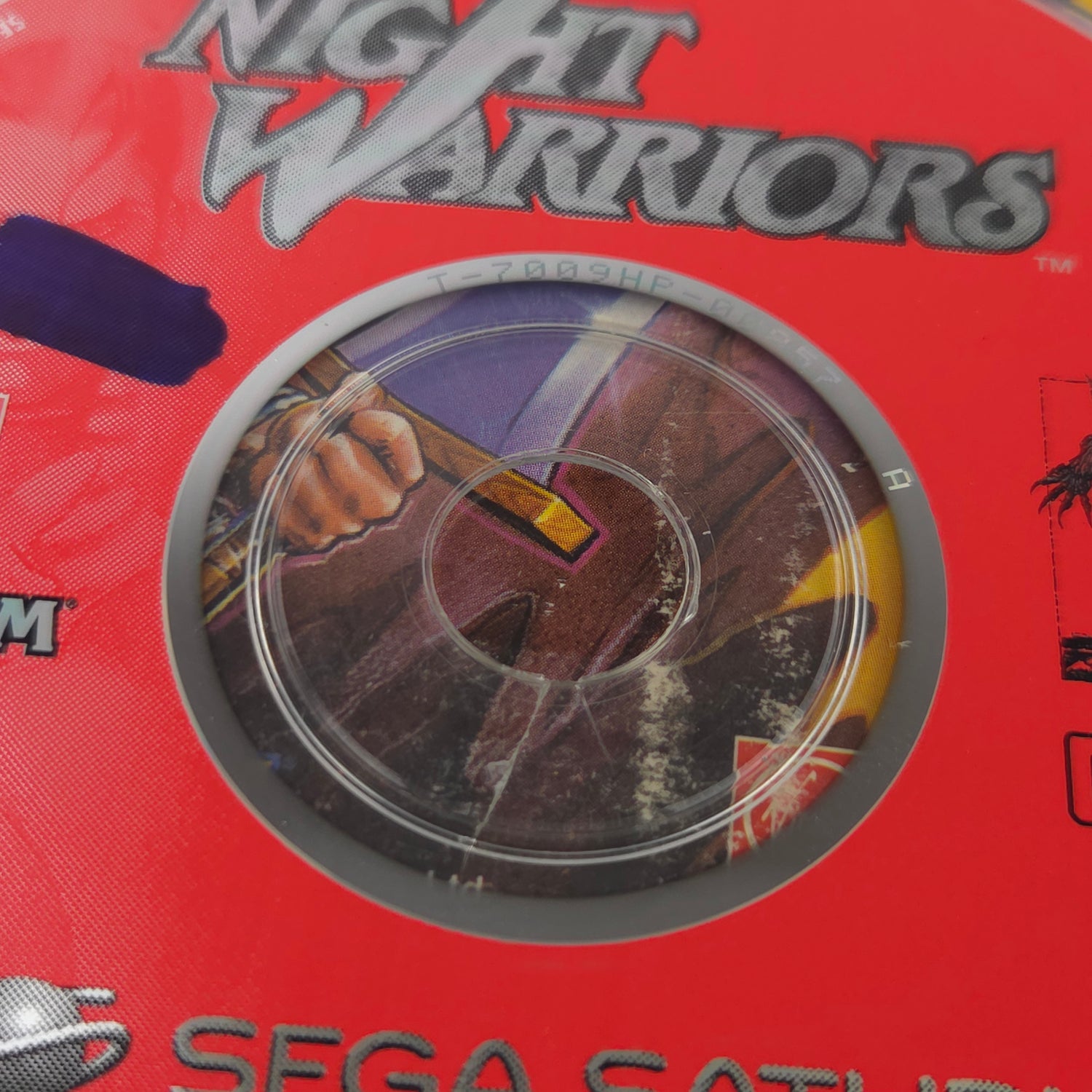 Sega Saturn Spiel : Night Warriors Darkstalkers Revenge - DEFEKT Riss in CD