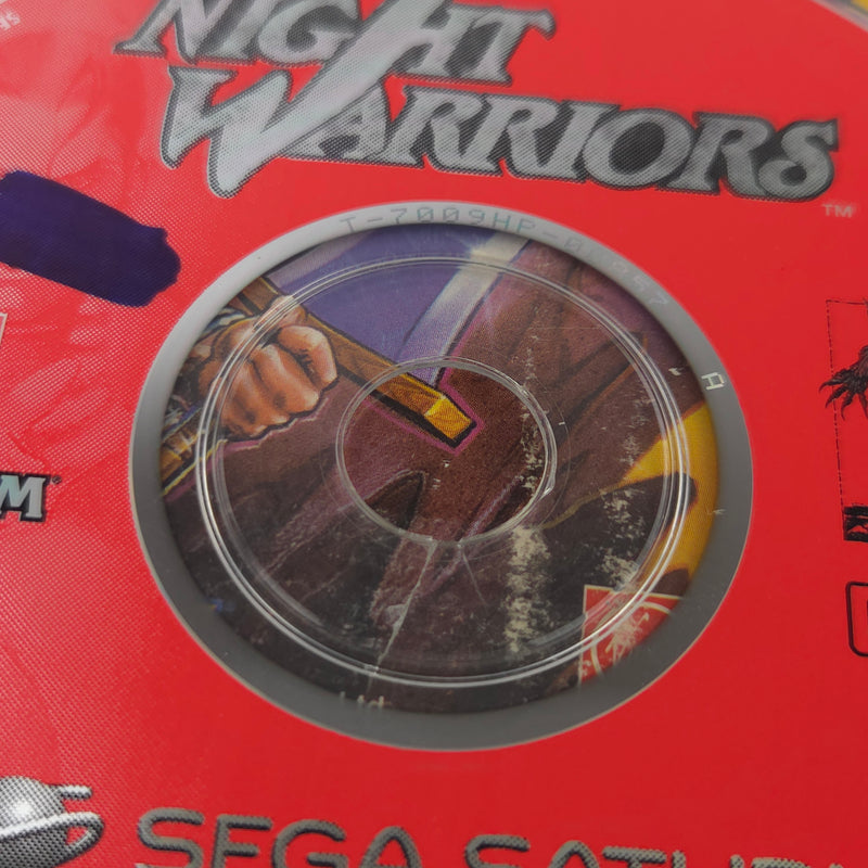 Sega Saturn Spiel : Night Warriors Darkstalkers Revenge - DEFEKT Riss in CD