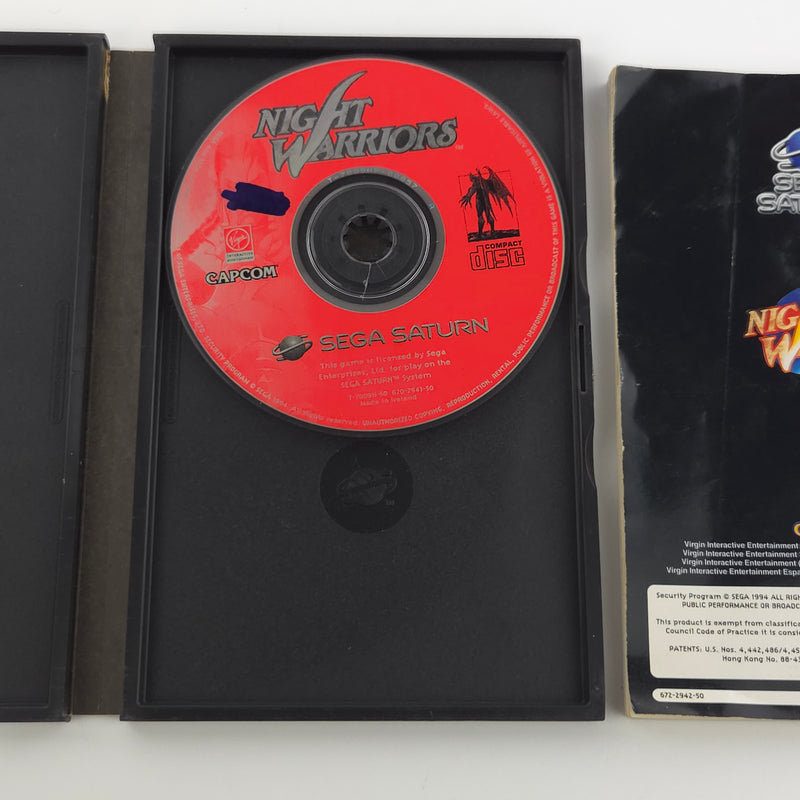Sega Saturn Spiel : Night Warriors Darkstalkers Revenge - DEFEKT Riss in CD
