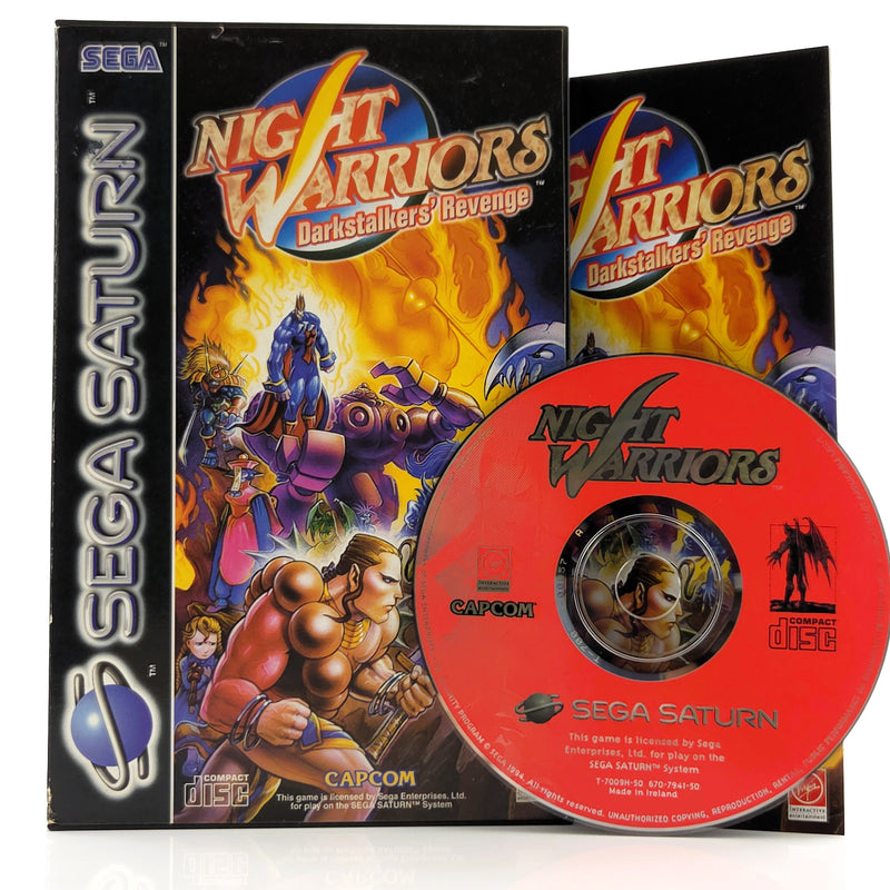 Sega Saturn Spiel : Night Warriors Darkstalkers Revenge - CD Disk Anleitung OVP