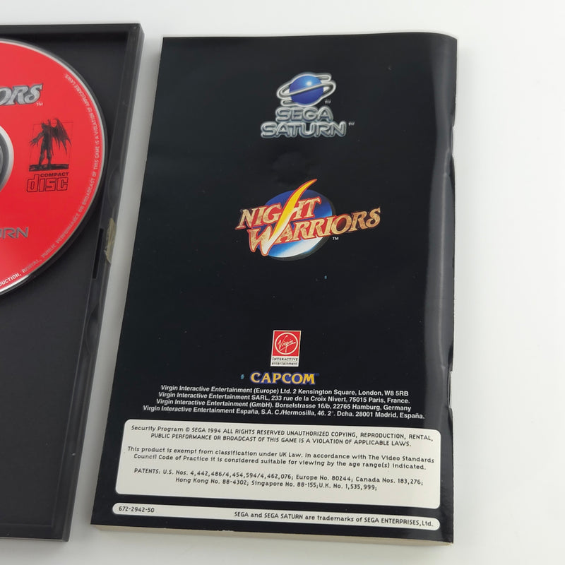 Sega Saturn Spiel : Night Warriors Darkstalkers Revenge - CD Disk Anleitung OVP