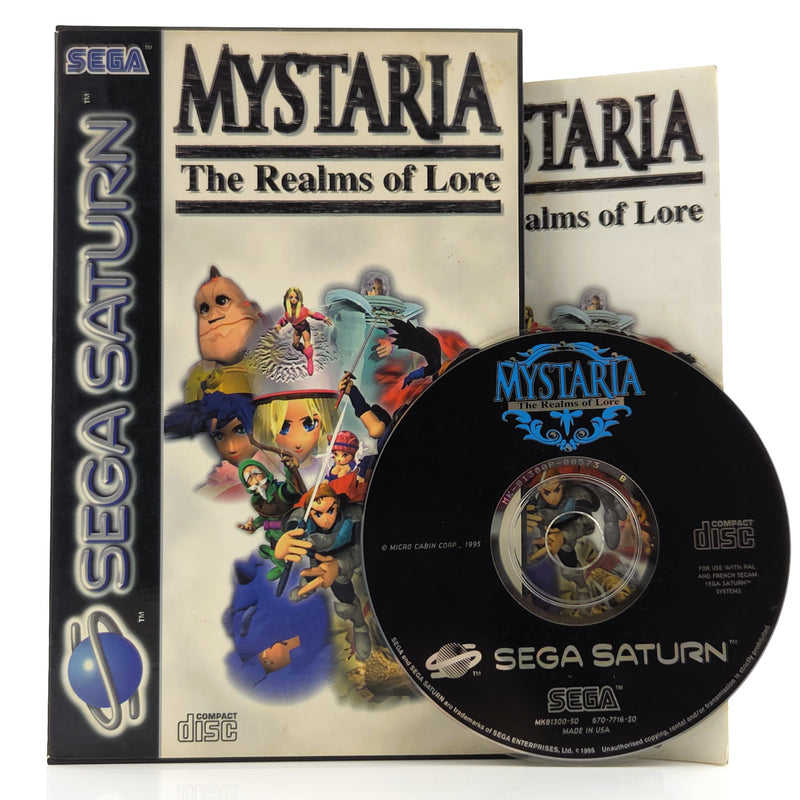 Sega Saturn Spiel : Mystaria The Realms of Lore - CD Disk Anleitung OVP