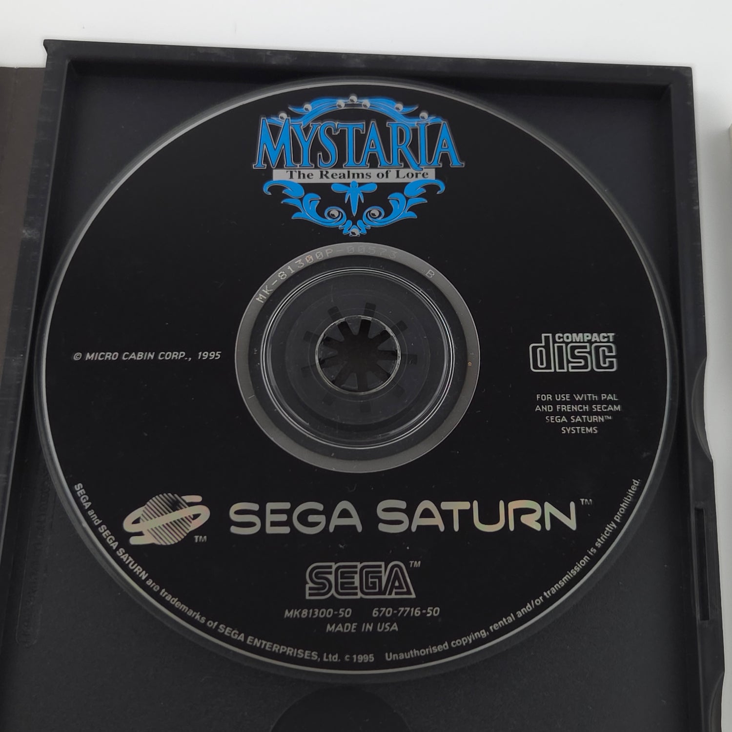 Sega Saturn Spiel : Mystaria The Realms of Lore - CD Disk Anleitung OVP
