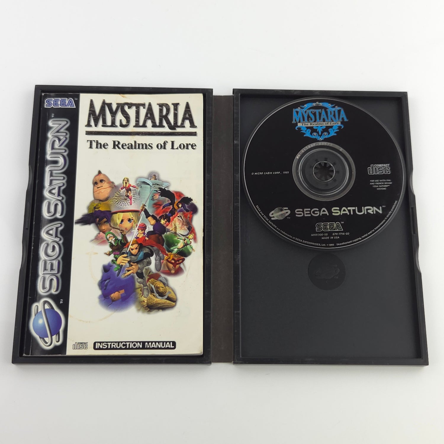 Sega Saturn Spiel : Mystaria The Realms of Lore - CD Disk Anleitung OVP