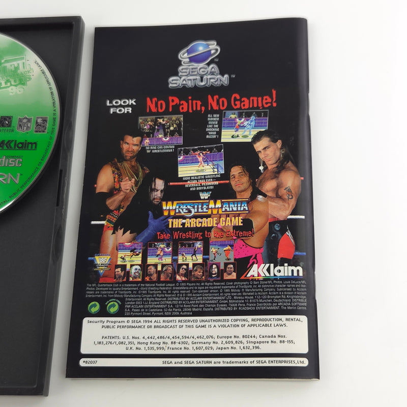 Sega Saturn Spiel : NFL Quarterback Club 96 Football - CD Disk Anleitung OVP PAL
